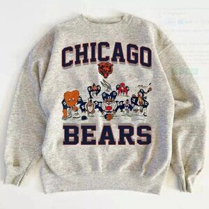 Chicago Bears NFL Looney Tunes Ash Sweatshirt Retro Unisex Men Women